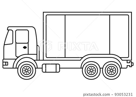 truck linear icon. cargo delivery. 93053231