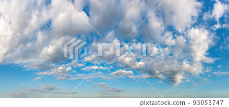 Fantastic clouds against blue sky, panorama 93053747