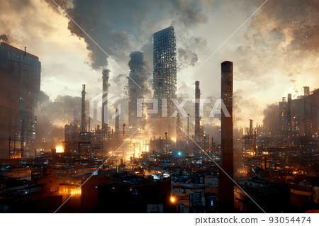 morning distopian megapolice view, neural network generated art morning distopian megapolice view, neural network generated art 93054474