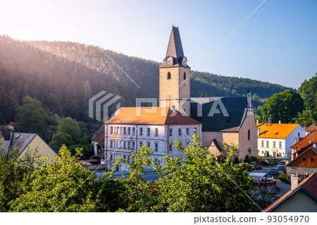 Rozmberk town panorama in South Bohemia Rozmberk town panorama in South Bohemia 93054970