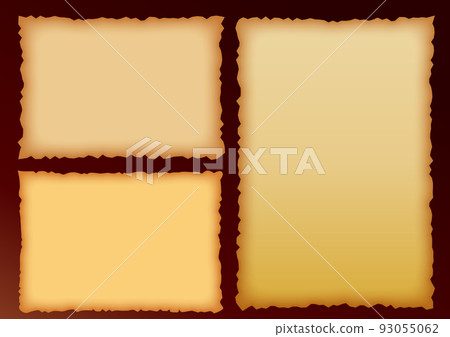 Parchment waste paper ancient paper nautical chart texture set vertical and horizontal 93055062