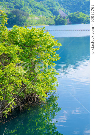 岩場吾妻湖岩場水壩初夏風景 岩場吾妻湖岩場水壩初夏風景 93055765