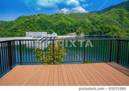 岩場湖吾妻岩場水壩 從觀察點眺望初夏的景色 岩場湖吾妻岩場水壩 從觀察點眺望初夏的景色 93055866
