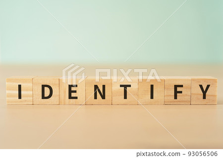 Image of confirmation/recognition|Block written “IDENTIFY” Image of confirmation/recognition|Block written “IDENTIFY” 93056506