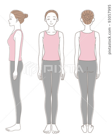 Women's whole-body illustration set 93057995