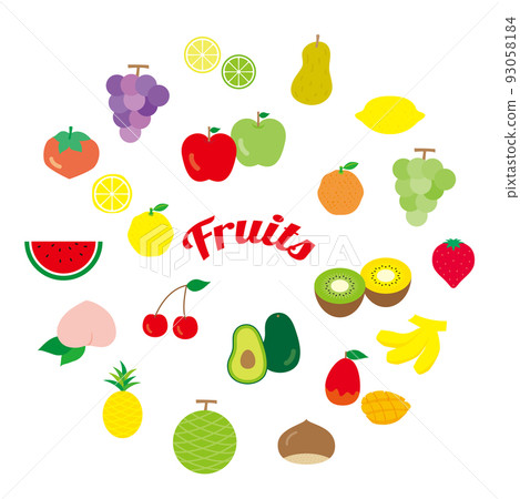 Flat and simple fruit set 93058184