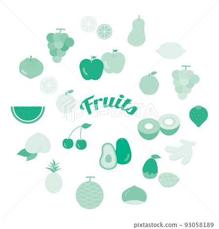 Flat and simple fruit set 93058189