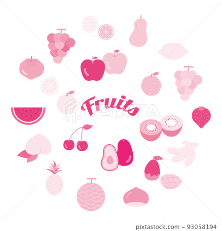 Flat and simple fruit set 93058194