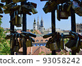 Zagreb Cathedral and love padlocks in Zagreb, Croatia 93058242