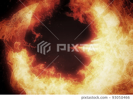 Illustration of a flame swirling in the dark Illustration of a flame swirling in the dark 93058466