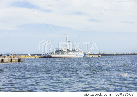 Patrol ship Natsui anchored at Onahama Port 93058568