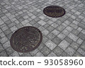 Sidewalk manhole cover in Uwajima city, Ehime prefecture 93058960
