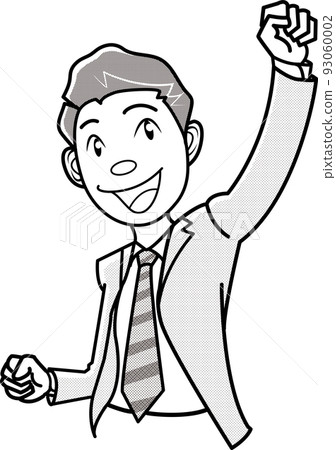 Businessman to pose a gut 93060002