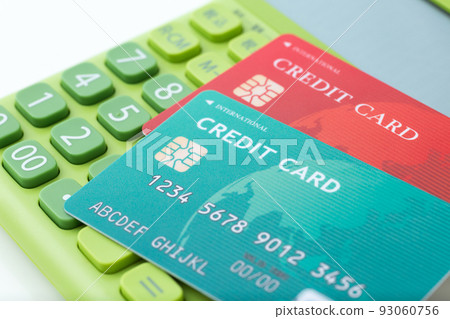 calculator and credit card 93060756
