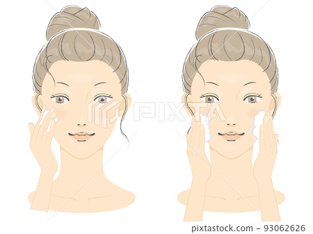 Illustration of a young woman's face 6 93062626