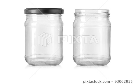 empty glass jar with a screw thread empty glass jar with a screw thread 93062935