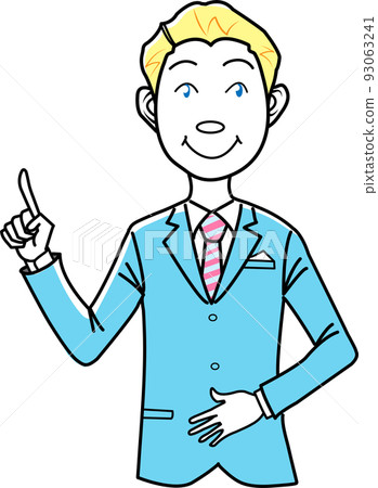 businessman showing point 93063241