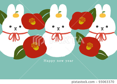 2035 Rabbit New Year's card template 2035 Rabbit New Year's card template 93063370