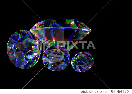 3D illustration of a brilliant cut diamond - Stock Illustration ...