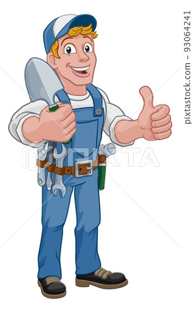 Gardener Cartoon Garden Spade Handyman Farmer Gardener Cartoon Garden Spade Handyman Farmer 93064241