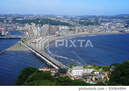 August Fujisawa 354 Enoshima Bentenbashi and Sea House, Katase Higashihama Beach, Enoshima Sea Candle 93064994