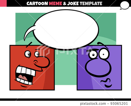 cartoon meme template with comic characters 93065201