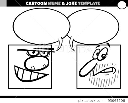 cartoon meme template with comic characters 93065206