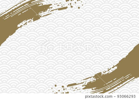 Background material Brush Splash Seigaiha Background material Brush Splash Seigaiha 93066293