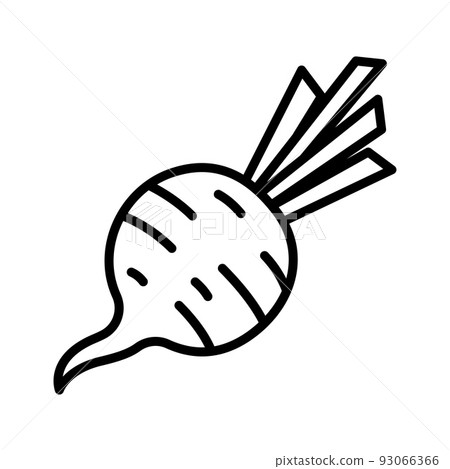 Beet icon. Beets beetroot vegetable or radish. Pictogram isolated on a white background. 93066366