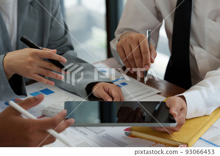 Fund investment concept. Business team discussing about marketing plan Fund investment concept. Business team discussing about marketing plan 93066453