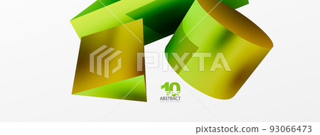 Metallic 3d shape vector geometric background. Trendy techno business template for wallpaper, banner, background or landing Metallic 3d shape vector geometric background. Trendy techno business template for wallpaper, banner, background or landing 93066473