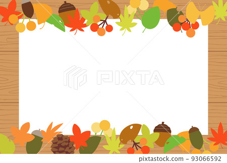 Background illustration_frame of fallen leaves Background illustration_frame of fallen leaves 93066592