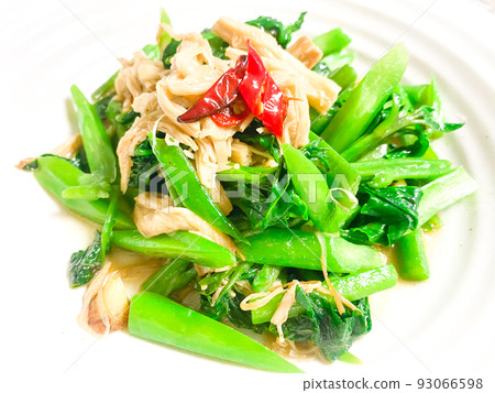 中國家常菜，炒紫角葉金針菇 93066598