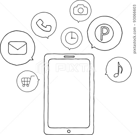 手繪智能手機圖 2 93066603