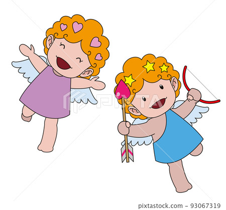 angel and cupid angel and cupid 93067319