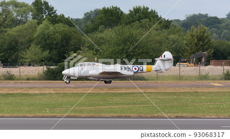 Royal Air Force Meteor T7 jet trainer taxiing Royal Air Force Meteor T7 jet trainer taxiing 93068317