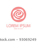 pink rose logo design template 93069249