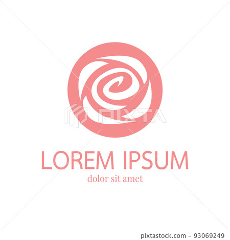 pink rose logo design template pink rose logo design template 93069249
