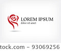 red rose logo design template 93069256