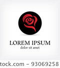 red rose logo design template 93069258