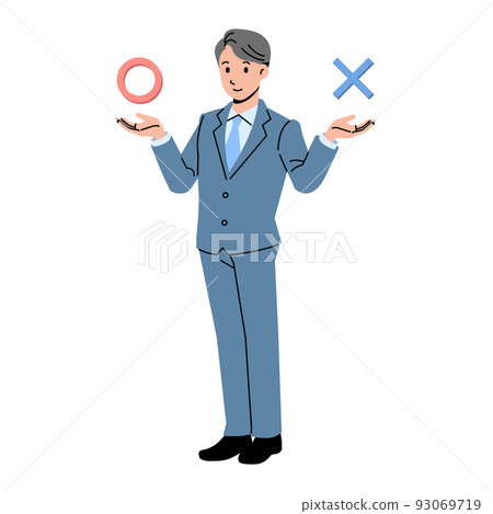 穿西裝的男人全身對比沒有線條 93069719