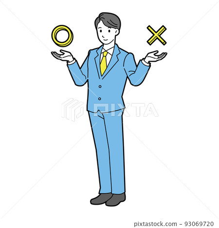 有一個西裝男人的全身線條可以比較 93069720