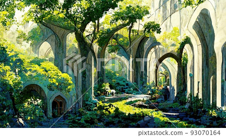 Ruins in the forest 93070164