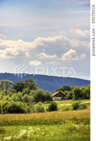a rural landscape in Ukrainian Carpathian, Lviv region, Ukraine a rural landscape in Ukrainian Carpathian, Lviv region, Ukraine 93070516