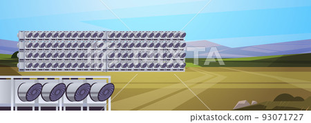 Decarbonization carbon dioxide capture and storage separating atmosphere fan and filter pure CO2 save planet concept 93071727