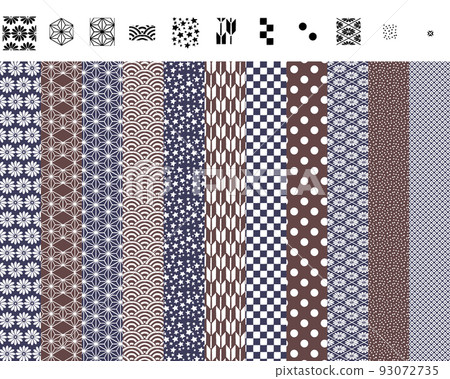 Hand-drawn illustration of Japanese pattern (+ bonus) 93072735