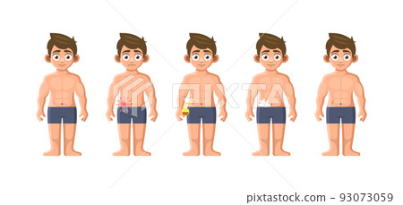 Inflammation and Removal Appendix Icons Set. Vector Inflammation and Removal Appendix Icons Set. Vector 93073059