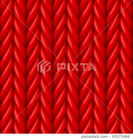 Red Whool Knitted Seamless Pattern Texture. Vector 93073066