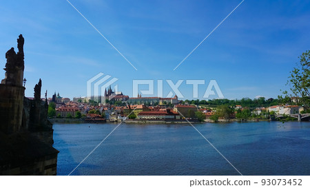 View on city on Vltava river in Prague View on city on Vltava river in Prague 93073452