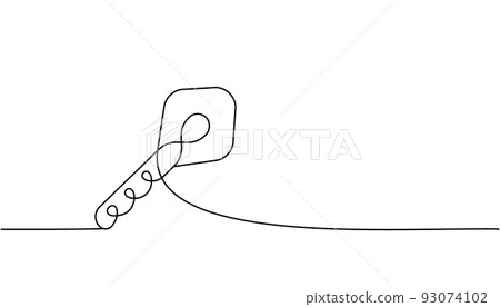 Key one line continuous drawing. Home key continuous one line illustration. Vector minimalist linear illustration Key one line continuous drawing. Home key continuous one line illustration. Vector minimalist linear illustration 93074102